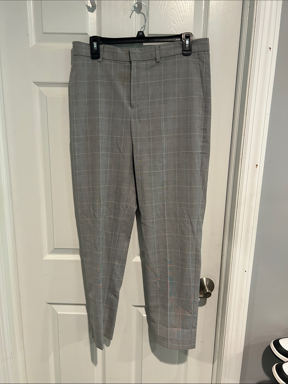 H&M Gray Plaid Tailored Dress Pants